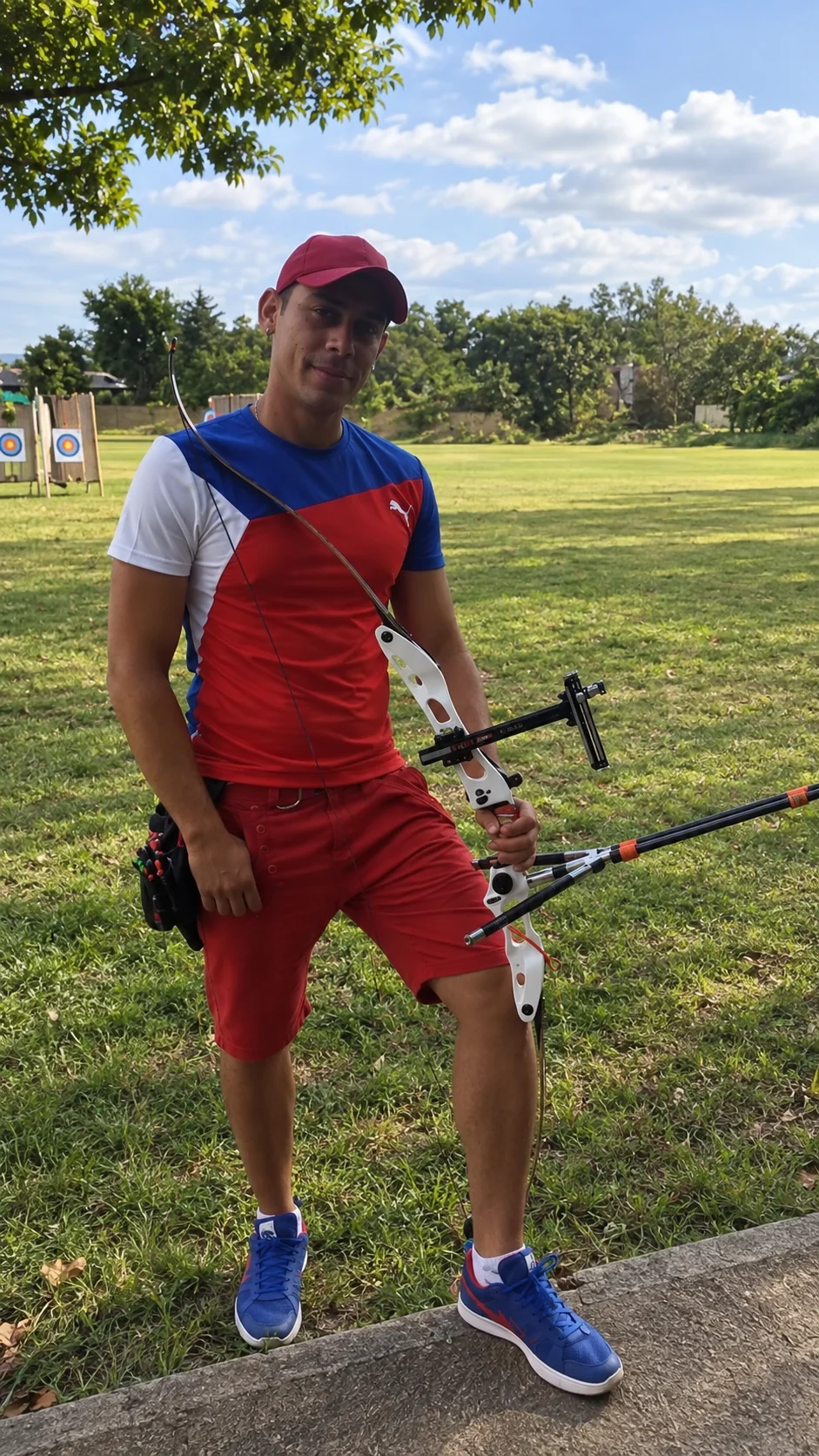 Práctica de tiro con arco al aire libre